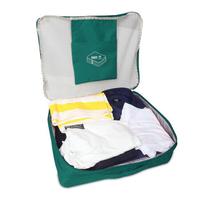 BUBM 旅行收纳袋洗漱收纳套 行李箱衣服整理收纳袋 手提防水行李收纳包 深青色双层中号TLGJD