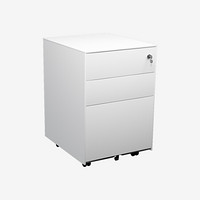 麦森（maisen）活动柜 办公职员文件资料储物抽屉小矮柜子 暖白色侧拉手 可定制 MS-HDG-206