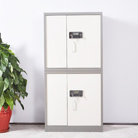 麦森maisen 麦森（maisen）文件柜 办公钢制铁皮保密柜资料档案储物液晶电子双节柜 灰套白色 加厚款 MS-TPG-103