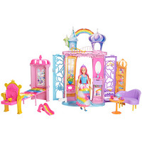 芭比 Barbie 女孩玩具 礼盒装芭比娃娃彩虹城堡 FRB15