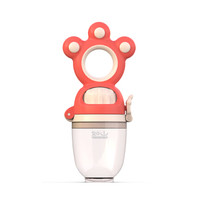 如山 LUSN 咬咬乐 婴儿牙胶磨牙棒 宝宝果蔬辅食器 安抚奶嘴咬咬袋-推进式 梅果橙