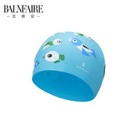 BALNEAIRE 范德安 YM005 儿童硅胶泳帽 男女童通用长发防水抗氯护耳训练时尚泳帽 蓝色小鸟