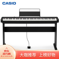 CASIO 卡西欧 电钢琴 CDP-S100BK时尚轻薄 88键立式入门便携式套机（ 黑色单机+木质琴架）