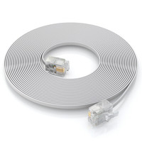 俊滢（JUNYING）2芯多股6P2C纯铜电话线 语音跳线 座机延长线连接线 成品电话线带双水晶头 3米/条