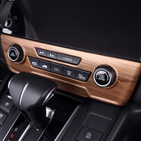小忙牛（Mcow）小忙牛改装饰适用2019款本田CRV桃木纹内饰17/18中控排档位面板贴 空调旋转面板框 低配