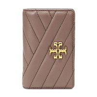 TORY BURCH 托里·伯奇 奢侈品 TB钱包 KIRA系列灰褐色羊皮女士中号绗缝钱包钱夹 56607 294