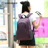 威豹（WINPARD）休闲运动包男女旅行包 时尚休闲外出双肩背包学生书包 91014深紫色