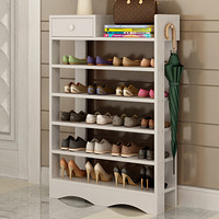 蔓斯菲尔(MSFE)鞋架多层简易防尘鞋柜宿舍鞋架子 暖白色