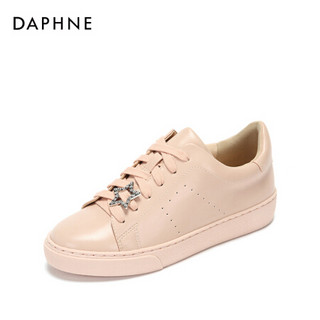 达芙妮（DAPHNE）学院风休闲系带板鞋 粉红34