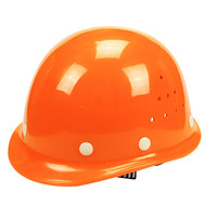 谋福8038-3盔式透气安全帽 抗冲击工地工程工业建筑防砸安全帽 (盔式透气安全帽 橙色款)
