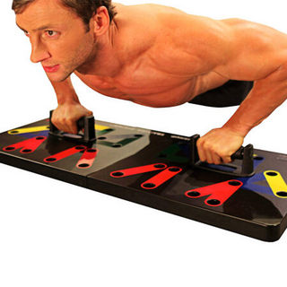 突破 俯卧撑支架室内健身臂力训练支撑器 多功能臂力锻炼板运动健身器材 黑色