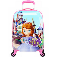 迪士尼（Disney）儿童拉杆箱18英寸小学生行李箱 公主登机箱万向轮旅行箱 TFD0012-P18苏菲亚玫红