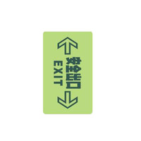 安美尚（ams）H015D  夜光地贴 安全出口双箭（满版发光） 疏散指示牌 10张