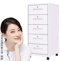 NG文件柜矮柜铁皮档案柜床头柜活动柜白色五斗柜