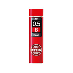 日本派通(Pentel)自动铅笔芯0.5mm B活动铅芯替芯学生考试用 不易折断C275 单管/装 *10件