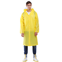 菲莱仕 FEIRSH 户外磨砂雨衣长款风衣式带帽背包雨披男女通用非一次性雨衣Y101黄色