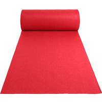 迪茵 DIYIN 办公室楼梯红地毯一次性婚庆结婚大红地毯开业庆典加厚拉绒办公室楼梯地垫 0.8米宽 10米长