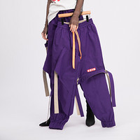 设计师品牌 班晓雪BAN XIAOXUE吾皇万睡系列空气线联名款 飘带长裤 紫色 BAI111G242 紫色 L