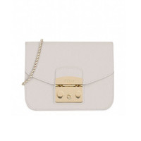 芙拉 FURLA PREFW19 女士 牛皮剖 裸粉色 METROPOLIS系列 迷你 斜跨单肩包小方包链条包 1021854
