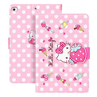 Hello Kitty iPad mini5保护套2019新款7.9英寸迷你5苹果平板电脑壳 卡通搭扣防摔壳全包休眠皮套 草莓凯蒂猫