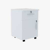 麦森（maisen）活动柜 办公职员文件资料储物抽屉小矮柜子 暖白色 铝制拉手    加厚款可定制 MS-HDG-134