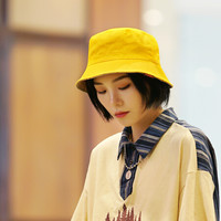 维多迪纳（vedordna）帽子男女同款遮阳帽户外防晒帽盆帽休闲太阳帽透气双面渔夫帽遮凉帽MZ178 黄色 均码