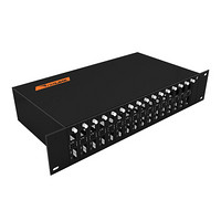 netLINK HTB-16AC/D 电信级16槽光纤收发器机架 卡式光电转换器机框 标准19英寸2U机箱 双电源冗余 一台
