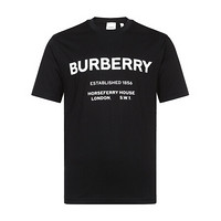 BURBERRY 博柏利 Horseferry系列 男士圆领短袖T恤 80172241 黑色 XXL