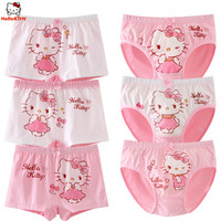 凯蒂猫 Hello Kitty儿童纯棉内裤纯棉宝宝小女孩少女童6条装三角平角四角底裤短裤头 KTN342花色140-XL码