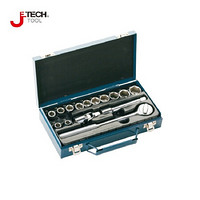 捷科（JETECH）SK1/2-15S 15件套1/2系列公制组套工具 机修汽修组合工具 综合套筒组套