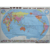 2019世界地图(1:3300万)(铜版纸全开中英文)