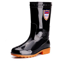 强人 JDYX901 际华3515雨靴耐磨防滑男式防水鞋工作胶雨鞋 黑色 43码