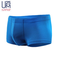 爱慕集团UM25U小棉青少年内裤棉质宽边中腰男士学生平角内裤 UM23AA1精灵蓝150
