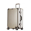 PointKid 铝框拉杆箱运动版男女万向轮20英寸旅行箱加厚款大容量行李箱密码箱包 1701钛金色