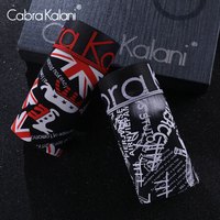 cabrakalani男士内裤男平角裤内裤男冰丝四角裤中腰男平角内裤2条装1016混色A组合L