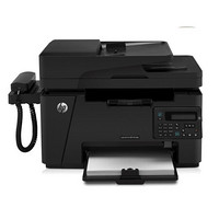 惠普（HP官网）LaserJet Pro MFP M128fp黑白激光一体机 打印复印扫描传真 电话手柄