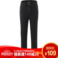 ALPINT MOUNTAIN 户外抓绒裤 秋冬男女加厚保暖抓绒裤 休闲裤 650-421 黑色 女 L
