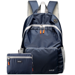 GOLF 高尔夫 双肩包男女可折叠电脑背包书包14英寸轻便户外旅行包旅游运动登山
