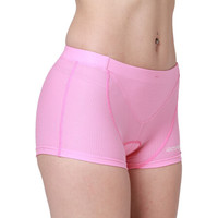 迈森兰MYSENLAN 骑行裤骑行内裤女自行车山地车短裤 硅胶垫速干透气 粉色 S