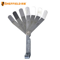 钢盾 SHEFFELD S070013  13片塞尺 公英制（0.05-1mm）（翘形）环规螺纹量规 工具 间隙 厚薄规