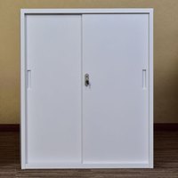 钱柜钢制矮柜储物柜文件柜铁皮柜办公柜资料柜档案柜拆装 白鲨铁移门1090