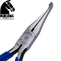 马牌(KEIBA)进口90度角电子尖嘴钳F-695曲型无牙尖咀钳140mm