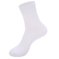 顶瓜瓜男士中筒袜秋冬竹纤维商务袜子男式四季长筒袜薄款透气吸汗超薄竹炭长袜百搭款男青年中老年袜子白色