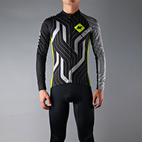 迈森兰 MYSENLAN 骑行服套装男长袖春夏秋季自行车山地车公路车衣 地平线 绿色 XXXXL