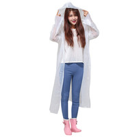 四万公里40000KM 一次性雨衣 PE加厚成人雨披 户外登山旅行一次性雨披男女雨具可重复使用 5个装 SW8026 白色