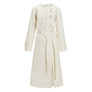 设计师品牌 LUCIEN WANG 白色不对称解构设计羊毛连衣裙 白色 L