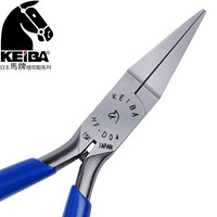 马牌（KEIBA）进口微型方扁嘴钳HF-D04(无牙)扁嘴钳子 120mm