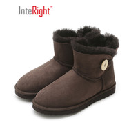 InteRight 女士皮毛一体保暖雪地靴