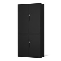 中伟文件柜办公柜钢制铁皮柜资料柜档案柜储物拆装柜通双节黑色款