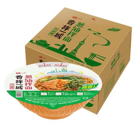 统一香拌一城上海葱油拌面风味干拌面113克12碗碗面整箱装
